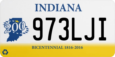 IN license plate 973LJI