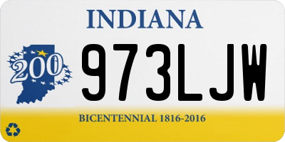 IN license plate 973LJW