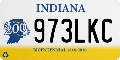 IN license plate 973LKC