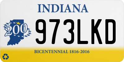 IN license plate 973LKD