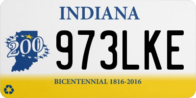 IN license plate 973LKE