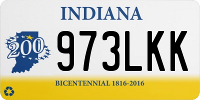 IN license plate 973LKK