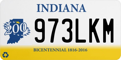 IN license plate 973LKM