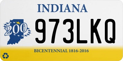 IN license plate 973LKQ