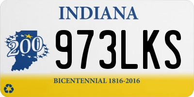 IN license plate 973LKS