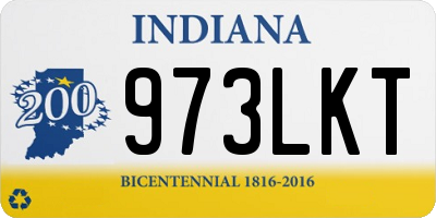 IN license plate 973LKT