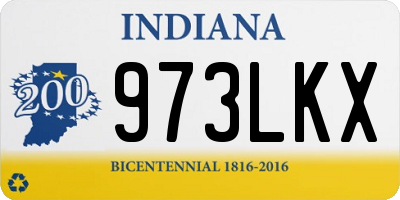 IN license plate 973LKX