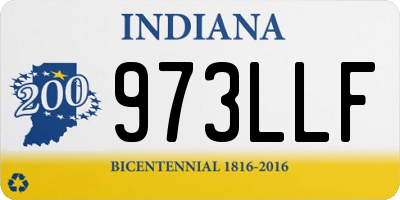 IN license plate 973LLF