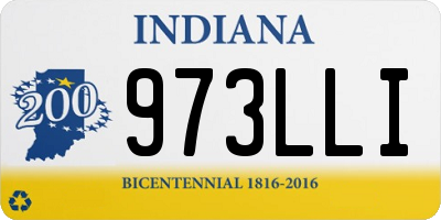 IN license plate 973LLI