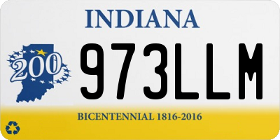 IN license plate 973LLM
