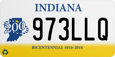 IN license plate 973LLQ