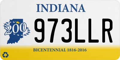 IN license plate 973LLR