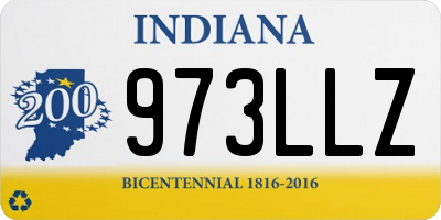 IN license plate 973LLZ