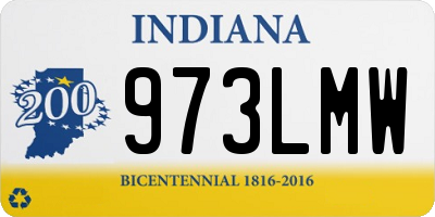 IN license plate 973LMW