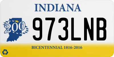 IN license plate 973LNB