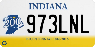 IN license plate 973LNL