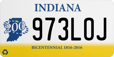IN license plate 973LOJ
