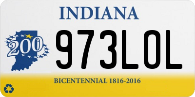 IN license plate 973LOL