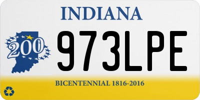 IN license plate 973LPE