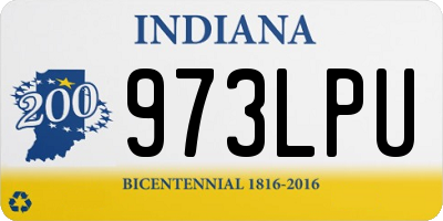 IN license plate 973LPU