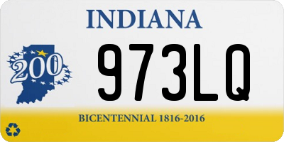 IN license plate 973LQ