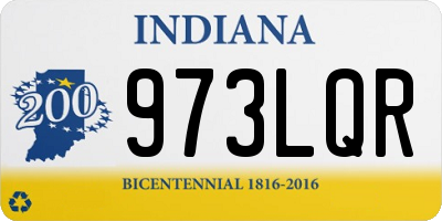 IN license plate 973LQR