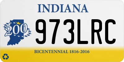 IN license plate 973LRC