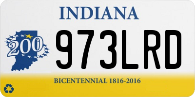 IN license plate 973LRD