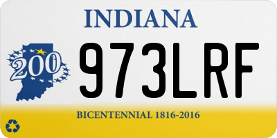 IN license plate 973LRF