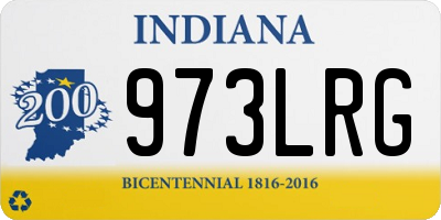 IN license plate 973LRG