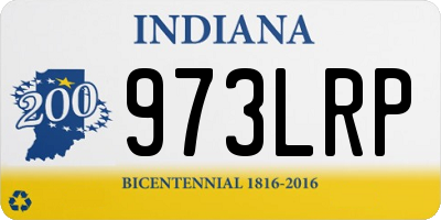 IN license plate 973LRP
