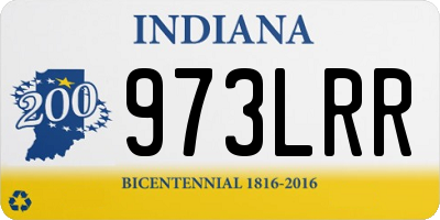 IN license plate 973LRR