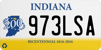 IN license plate 973LSA