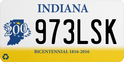 IN license plate 973LSK