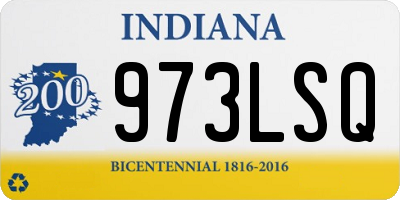 IN license plate 973LSQ