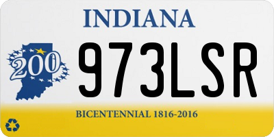IN license plate 973LSR