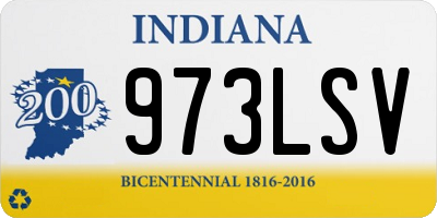 IN license plate 973LSV
