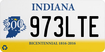 IN license plate 973LTE