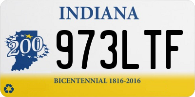 IN license plate 973LTF