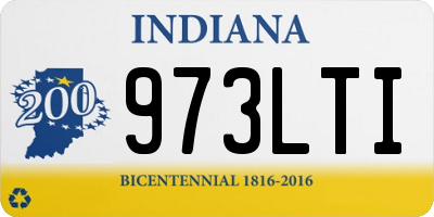IN license plate 973LTI