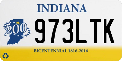 IN license plate 973LTK