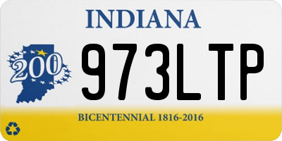 IN license plate 973LTP