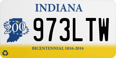 IN license plate 973LTW