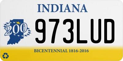 IN license plate 973LUD