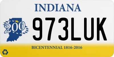 IN license plate 973LUK