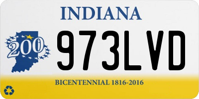 IN license plate 973LVD