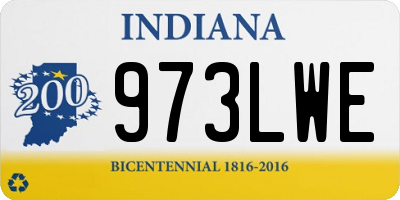 IN license plate 973LWE