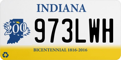 IN license plate 973LWH