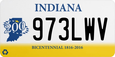 IN license plate 973LWV