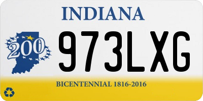 IN license plate 973LXG